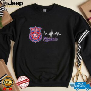 Police heart rate Washington Nationals shirt