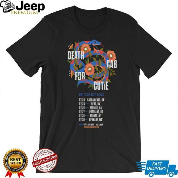 Poster Death Cab For Cutie On Tour 2025 Shirt