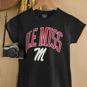 Pressbox Ole Miss Rebels Womens Nelson Arch Over Logo Waist Length Oversized Slub T Shirt2