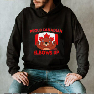 Proud Canadian elbows up beaver and Canada flag shirt