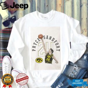 Pryce Sandfort Iowa mens basketball cartoon shirt2