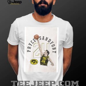 Pryce Sandfort Iowa mens basketball cartoon shirt4