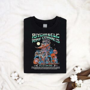 Psychedelic Porn Crumpets UK And EU Tour 2025 Poster Art With Tour Dates List shirt1
