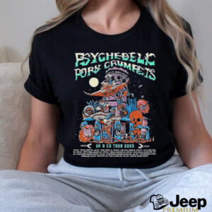 Psychedelic Porn Crumpets UK And EU Tour 2025 Poster Art With Tour Dates List shirt2