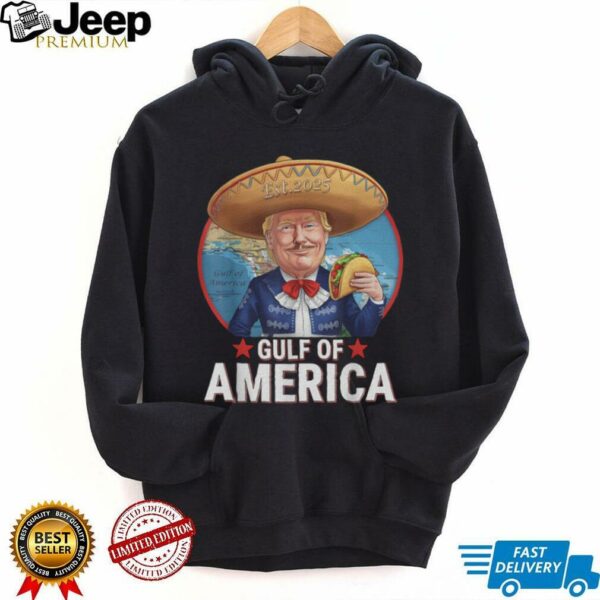 Retro Gulf Of USA America Est 2025 American Flag Gulf Mexico T Shirt