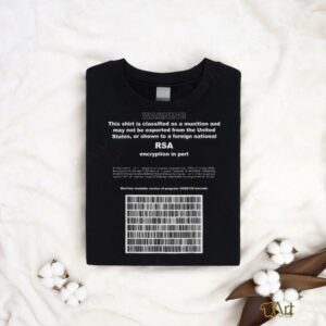 RSA Encryption in PERL Bitcoin Cypherpunk Adam Back Barcode T Shirt3