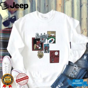 Raising hell cartoon shirt3