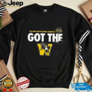 Rally BROWN Western Michigan Broncos 2025 National Mens Hockey Champions Got The W Short Sleeve T Shirt