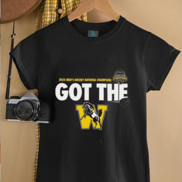 Rally BROWN Western Michigan Broncos 2025 National Mens Hockey Champions Got The W Short Sleeve T Shirt