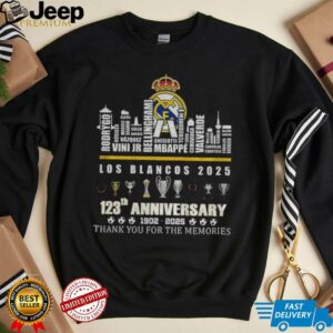 Real Madrid Los Blancos 1902 2025 thank you for the memories shirt