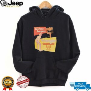Real cowboys eat cowboy burgers Wrangler long live burgers shirt