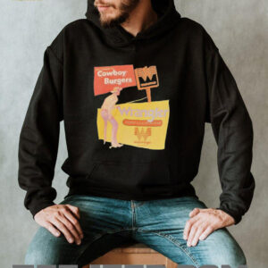 Real cowboys eat cowboy burgers Wrangler long live burgers shirt