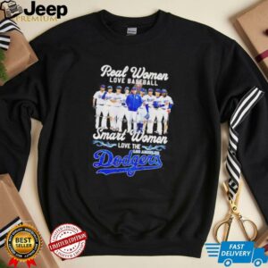 Real women love baseball smart women love Los Angeles Dodgers player signatures shirt3