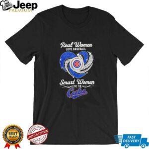 Real women love baseball smart women love the Chicago Cubs diamond shirt2