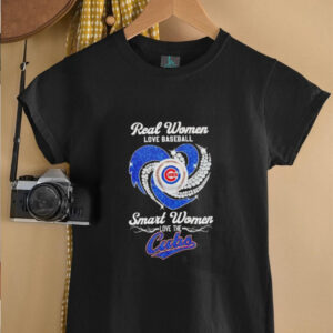 Real women love baseball smart women love the Chicago Cubs diamond shirt5