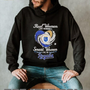 Real women love baseball smart women love the KC Royals diamond shirt2