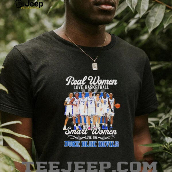 Real women love basketball smart women love the Duke Blue Devils men’s players shirt
