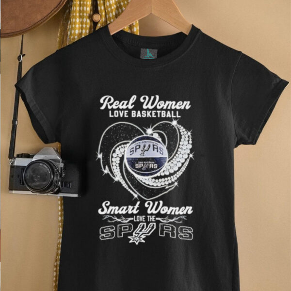 Real women love basketball smart women love the San Antonio Spurs shirt