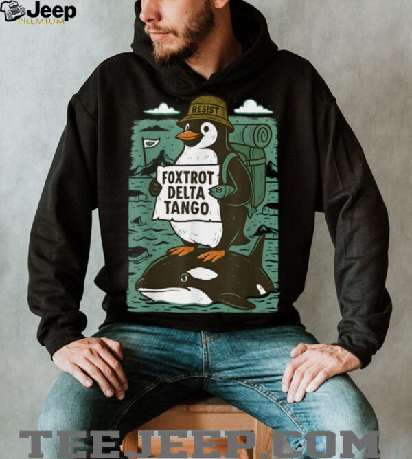 Resist Penguin Activism Graphic Design T Shirt
