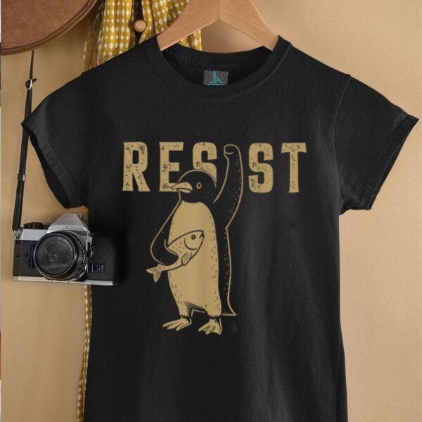 Resist Penguins Activism Graphic We Stand With Penguins T Shirt