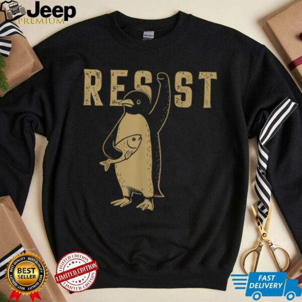 Resist Penguins Activism Graphic We Stand With Penguins T Shirt