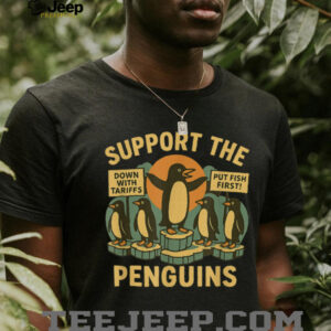 Resist Penguins Against Tariffs retro T Shirt