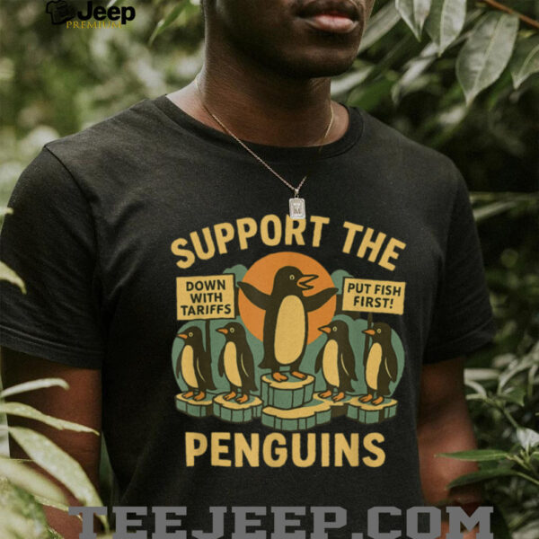 Resist Penguins Against Tariffs retro T Shirt
