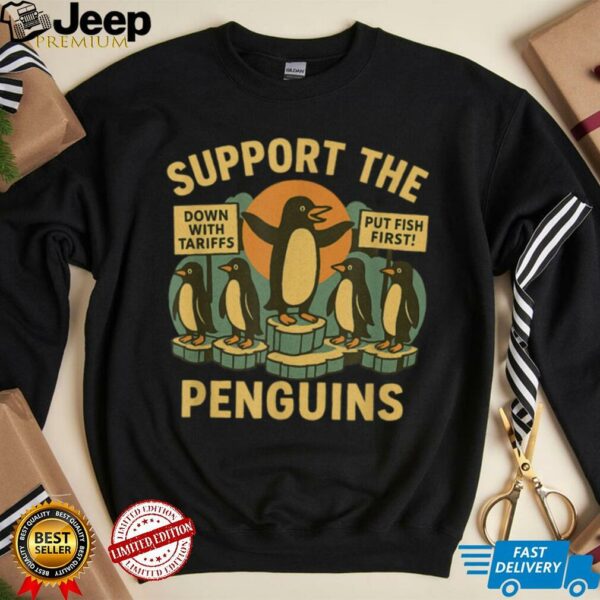 Resist Penguins Against Tariffs retro T Shirt