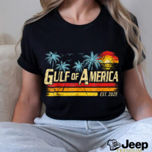 Retro Gulf Of USA America 2025 American Flag Gulf Mexico...
