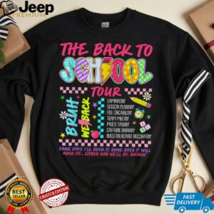 Retro Lightning Bolt ABCD Back To School Tour Teacher Funny Shirt