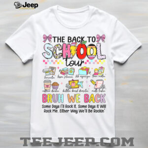 Retro Lightning Bolt ABCD Back To School Tour Teacher Funny T Shirt