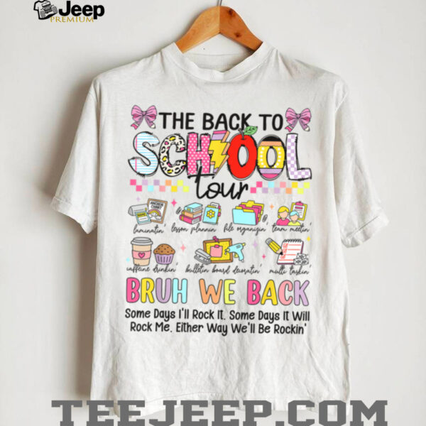 Retro Lightning Bolt ABCD Back To School Tour Teacher Funny T Shirt