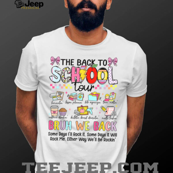 Retro Lightning Bolt ABCD Back To School Tour Teacher Funny T Shirt