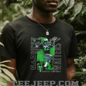 Ricky Watters Seattle football outline name shirt
