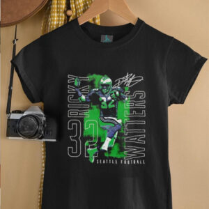 Ricky Watters Seattle football outline name shirt5