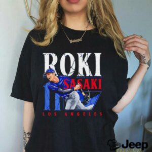 Roki Sasaki Los Angeles Dodgers player name shirt3