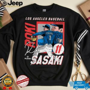 Roki Sasaki Los Angeles D MLB Baseball Players MLBROS204M T Shirt3