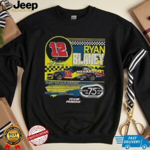 Ryan Blaney 12 Checkered Flag Sports Menards Darlington Raceway Throwback Car shirt