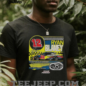Ryan Blaney 12 Checkered Flag Sports Menards Darlington Raceway Throwback Car shirt