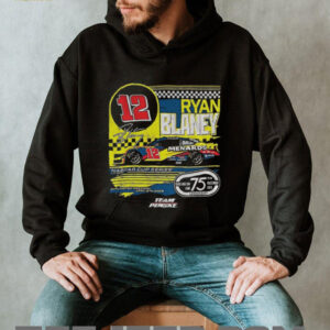 Ryan Blaney 12 Checkered Flag Sports Menards Darlington Raceway Throwback Car shirt2