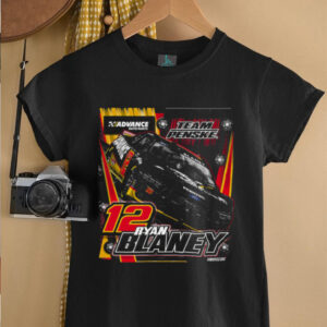 Ryan Blaney Team Penske Charcoal Advance Auto Parts Shirt3