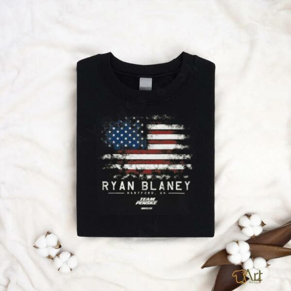 Ryan Blaney Team Penske Green Flag T Shirt