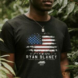 Ryan Blaney Team Penske Green Flag T Shirt3