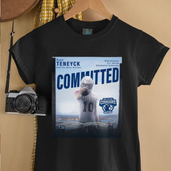 Ryan Teneyck Sault Ste Marie Michigan Wide Receiver 6 2 165 Lbs Automotive Technician Committed Sault College Cougars Football Poster T Shirt