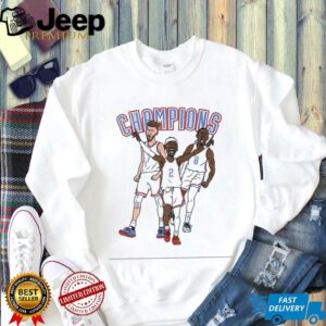 SGA Chet Holmgren Oklahoma and Jalen Williams City Thunder NBA Basketball Champions cartoon shirt