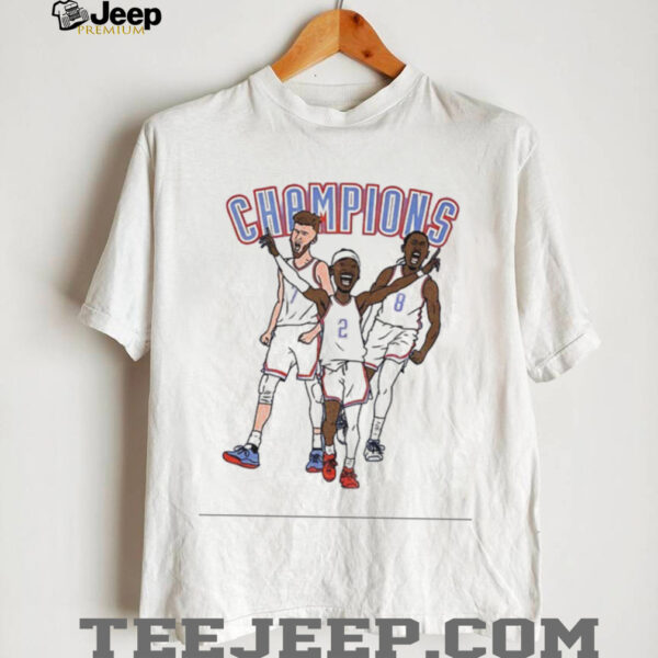 SGA Chet Holmgren Oklahoma and Jalen Williams City Thunder NBA Basketball Champions cartoon shirt
