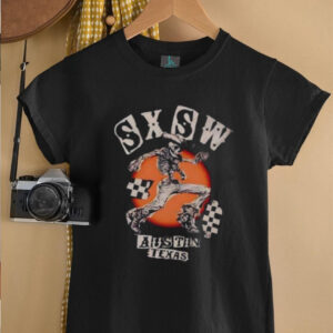 SXSW Austin Texas Skeleton Cowboy Unisex T shirt2