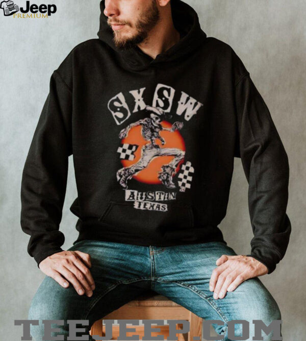 SXSW Austin Texas Skeleton Cowboy Unisex T shirt