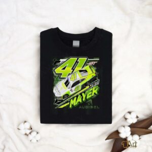 Sam Mayer Stewart Haas Racing Team Collection Neon Green Audibel Car T Shirt2