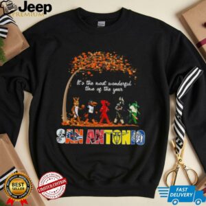 San Antonio Sports Teams Mascot Abbey Road It’s The Most Wonderful Time Of The Year Shirt